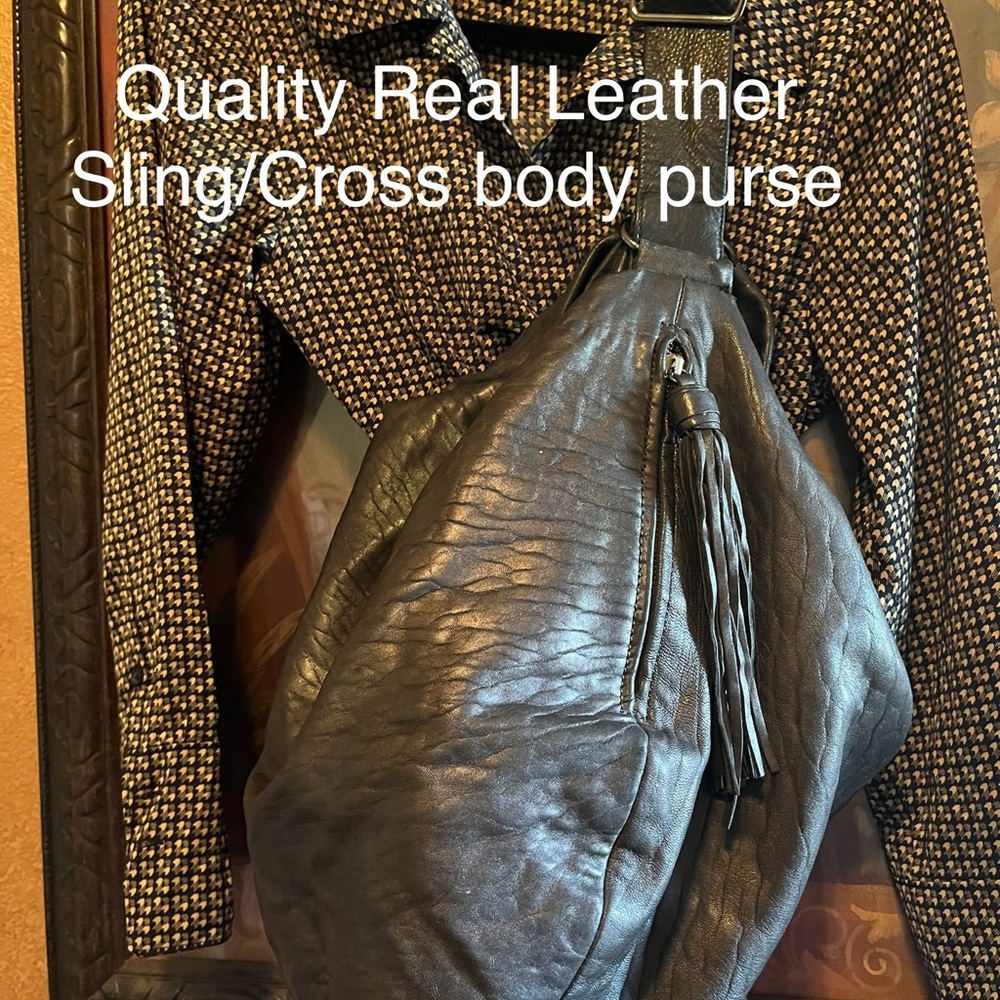 Beautiful Real Leather Cross-Body style.